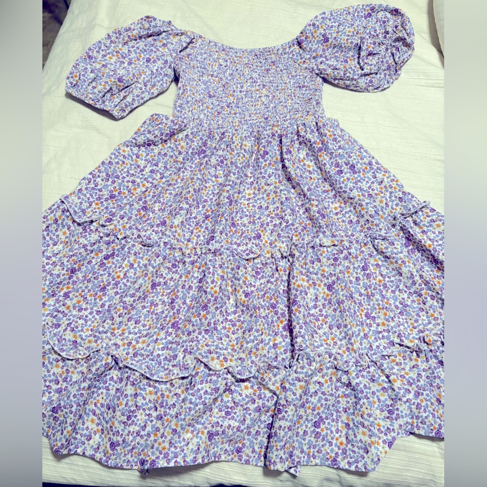 Juniors Purple Floral dress